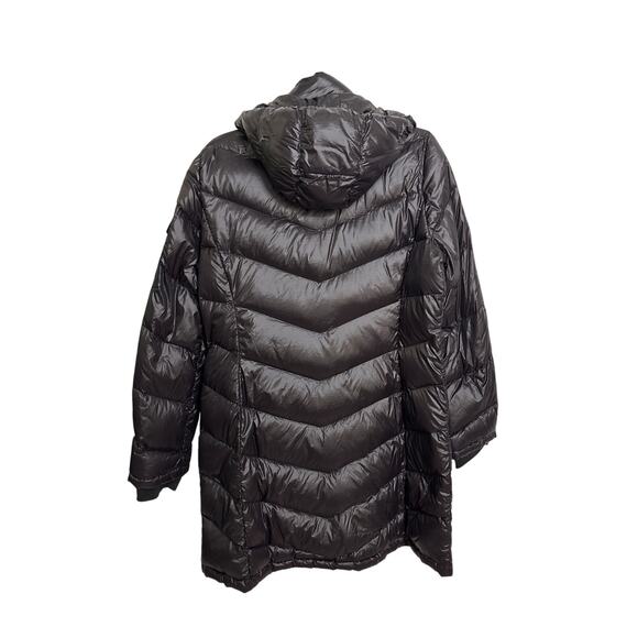 Andrew Marc Jacket Women Large Packable Lightweight Premium 650 Down Black Shiny - Picture 2 of 7